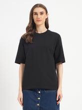 Oversized Essential T-Shirt For Women Washed Black