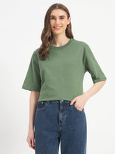 Oversized Essential T-Shirt For Women Sage Green
