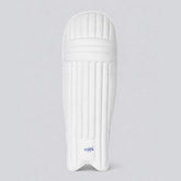 STRYK Cricket Batting Leg Guards for Men | Premium PU Facing | High Density Foam Padding | Lightweight & Comfortable Fit | White
