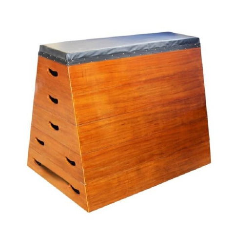 Vaulting Box 3 to 5 Lifts, Synthetic Leather Top