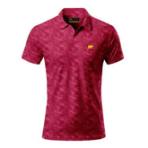 Jack Nicklaus Men's Printed Golf Polo T-Shirt - Red Wine