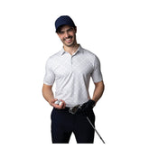 Glenmuir Men's Eagle Golf Polo - White/Light Grey