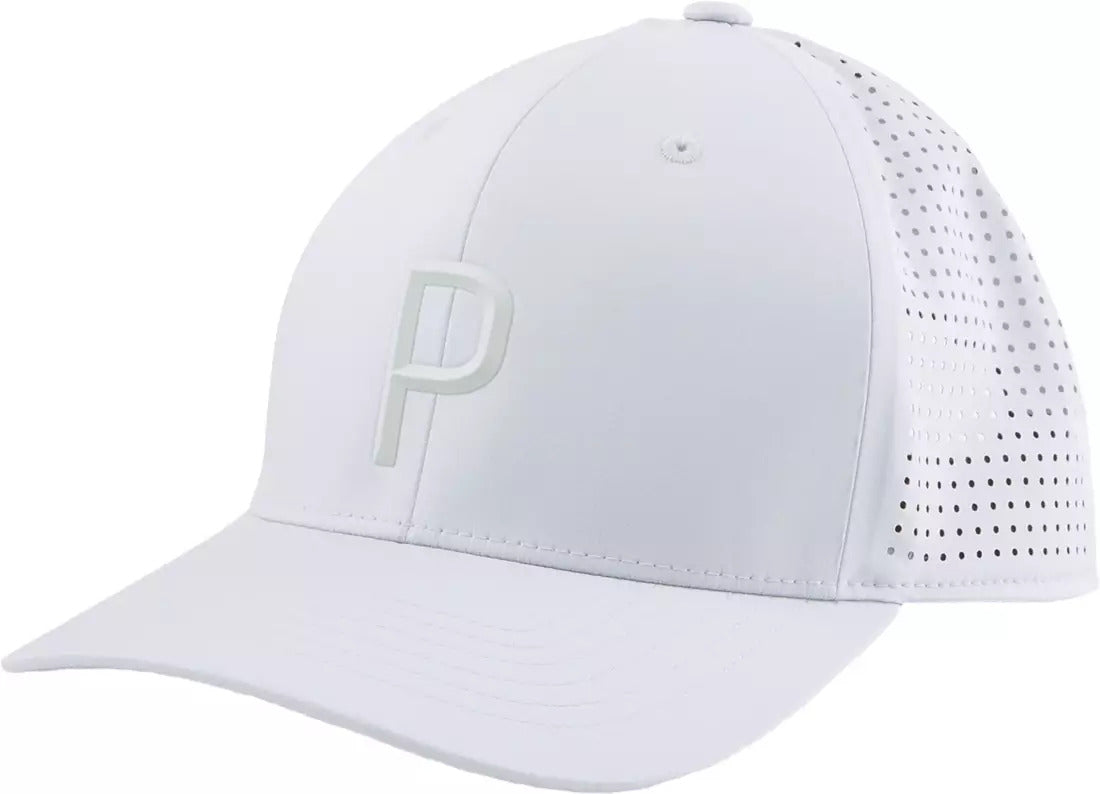 Men's Tech P Snapback Golf White Cap1