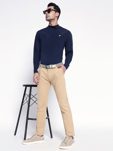 Jack Nicklaus Mock Neck Full Sleeves Polos