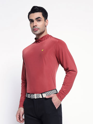 Jack Nicklaus Mock Neck Full Sleeves Polos