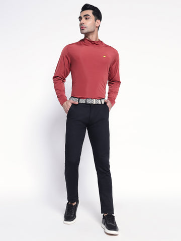 Jack Nicklaus Mock Neck Full Sleeves Polos