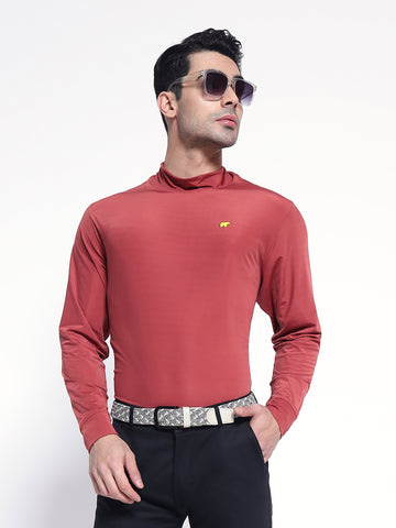 Jack Nicklaus Mock Neck Full Sleeves Polos