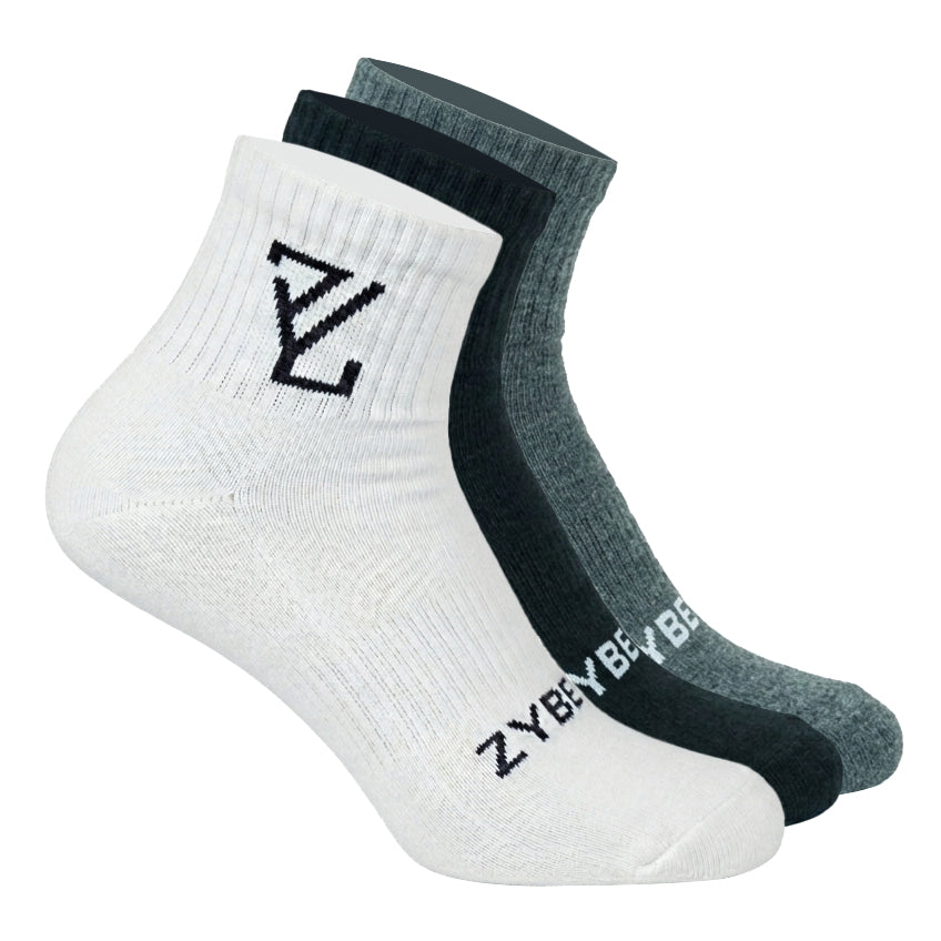 ZYBE Ecosoft Athletic Socks Pack of 3 Pairs