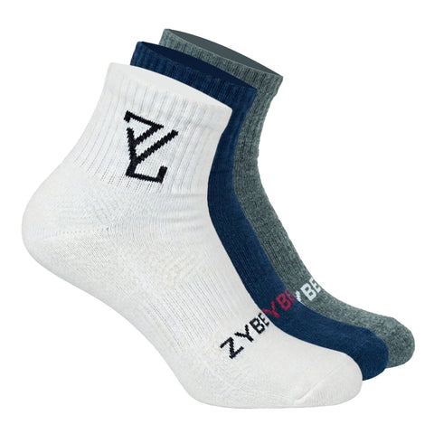 ZYBE Ecosoft Athletic Socks Pack of 3 Pairs