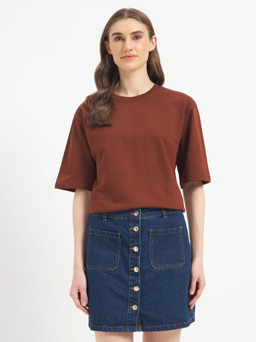 Oversized Essential T-Shirt For Women Cocoa Brown