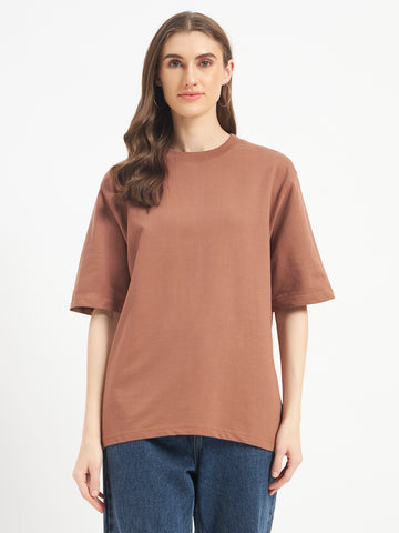 Oversized Essential T-Shirt For Women Rose Taupe