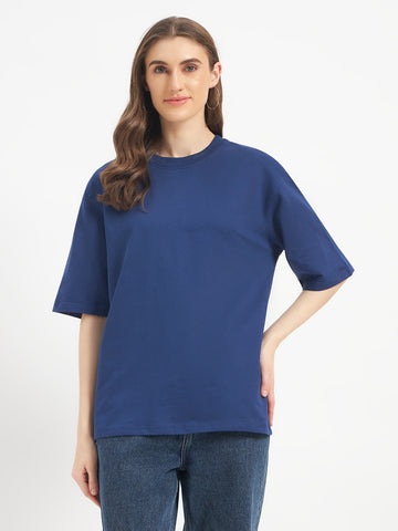 Oversized Essential T-Shirt For Women Cobalt Blue