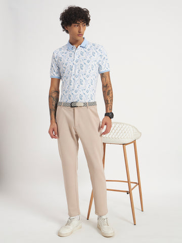 Sky Bloom Print Polo