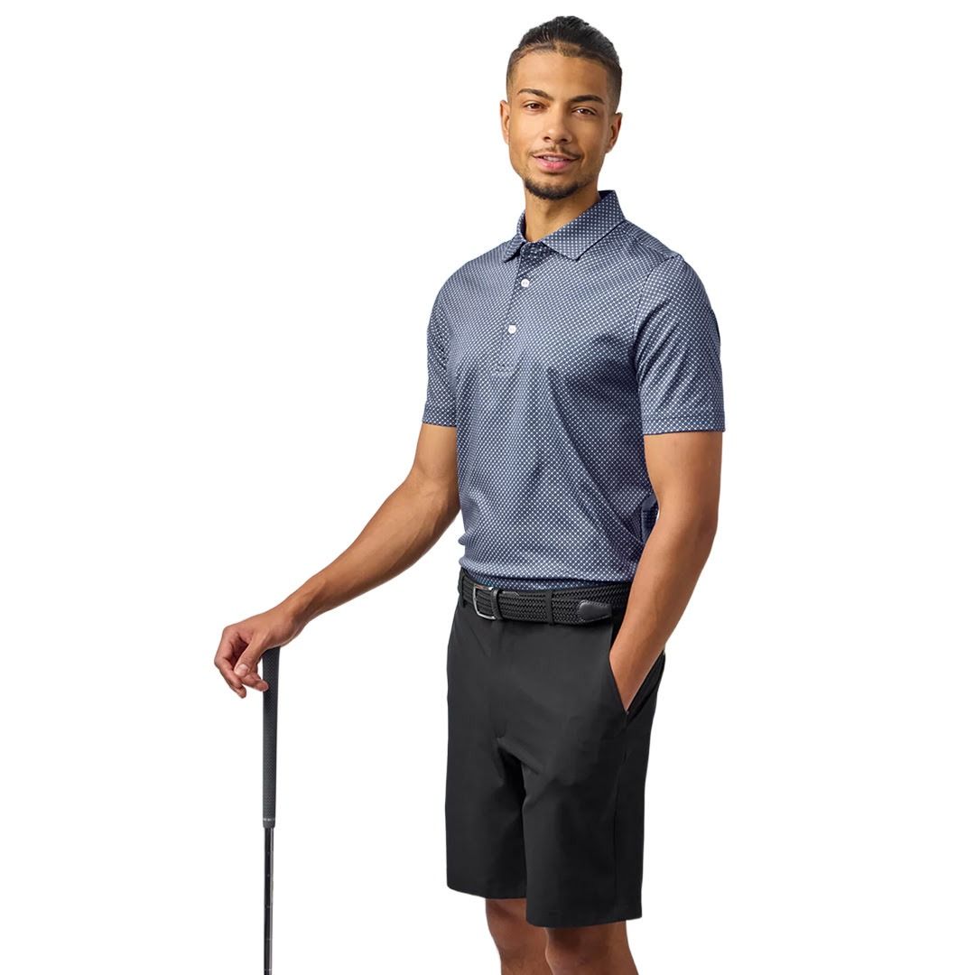 Glenmuir Men's Alyth Golf Polo - Light Grey/Navy