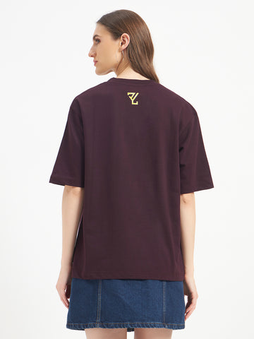 Oversized Essential T-Shirt For Women Dusty Purple