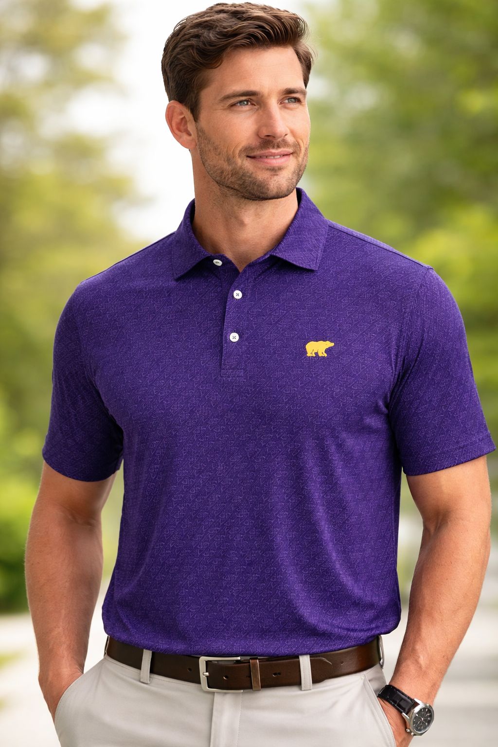 Premium Textured Polo Shirt – Modern Fit, Breathable Comfort