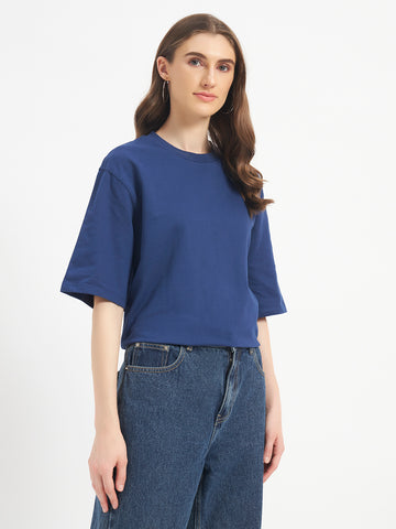 Oversized Essential T-Shirt For Women Cobalt Blue
