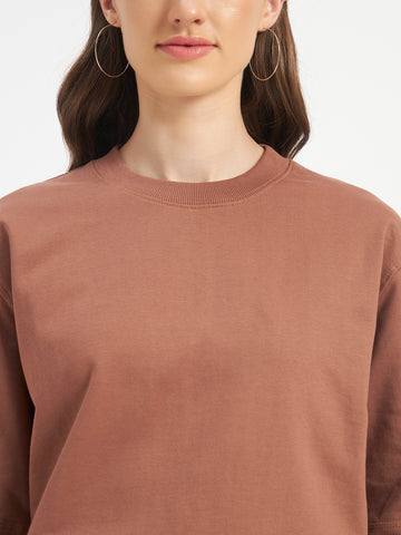 Oversized Essential T-Shirt For Women Rose Taupe