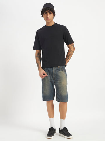 Oversized Essential T-Shirt For Men Washed Black