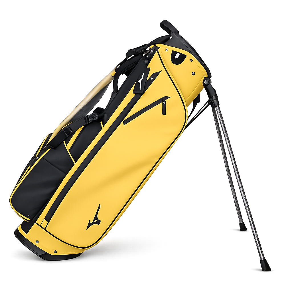 Mizuno BR-DX Golf Stand Bag – Yellow/Black | Lightweight Premium Carry Bag with Dual Strap
