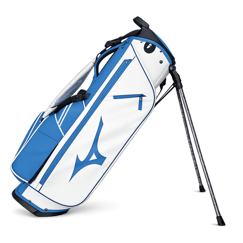Mizuno BR-DX Golf Stand Bag – White/Blue | Lightweight Premium Carry Bag with Dual Strap