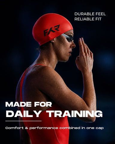 FYR Red Silicone Swimming Cap