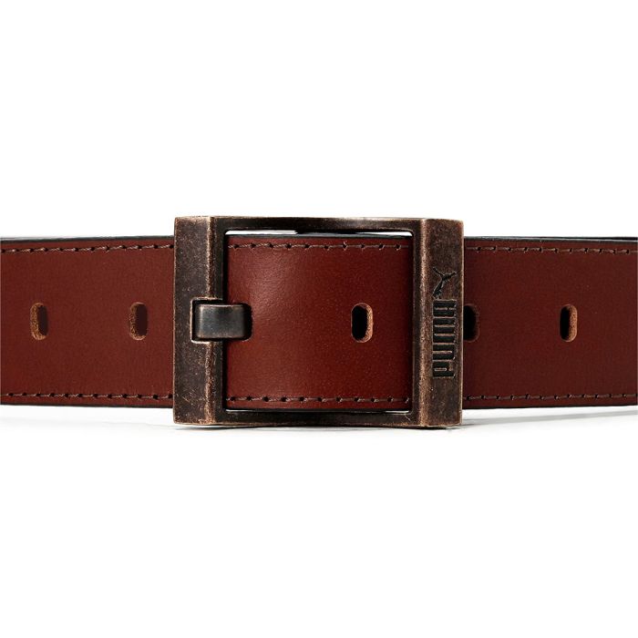 Puma Men’s Classic Leather Belt - Chocolate Brown