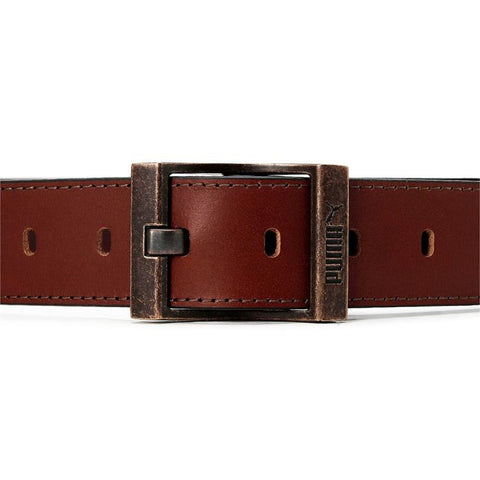 Puma Men’s Classic Leather Belt - Chocolate Brown