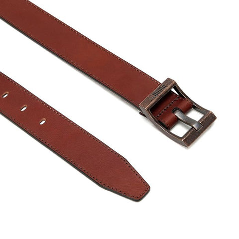 Puma Men’s Classic Leather Belt - Chocolate Brown