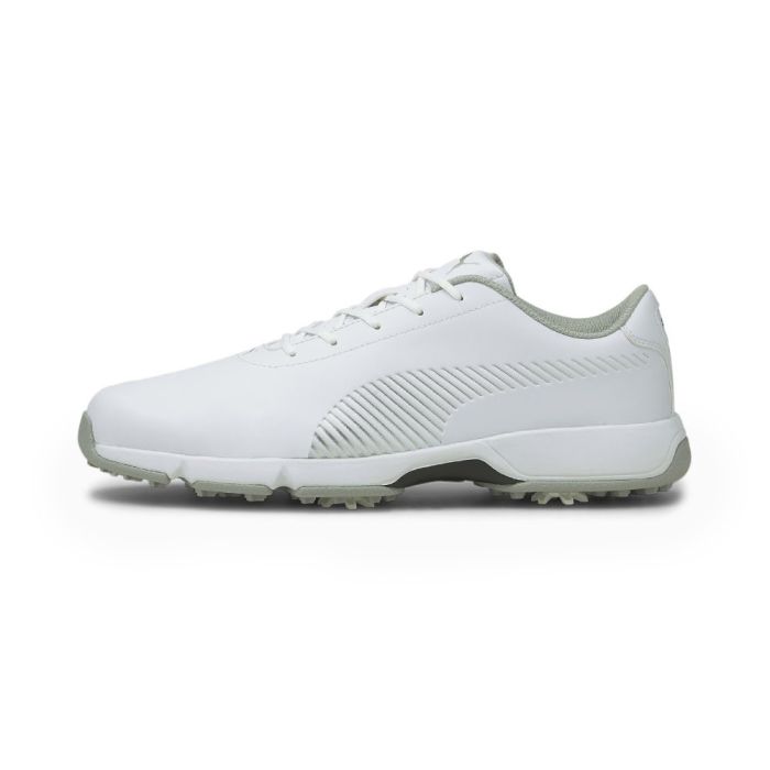 Puma Men’s Drive Fusion Tech MD Spiked Golf Shoes - White/Black