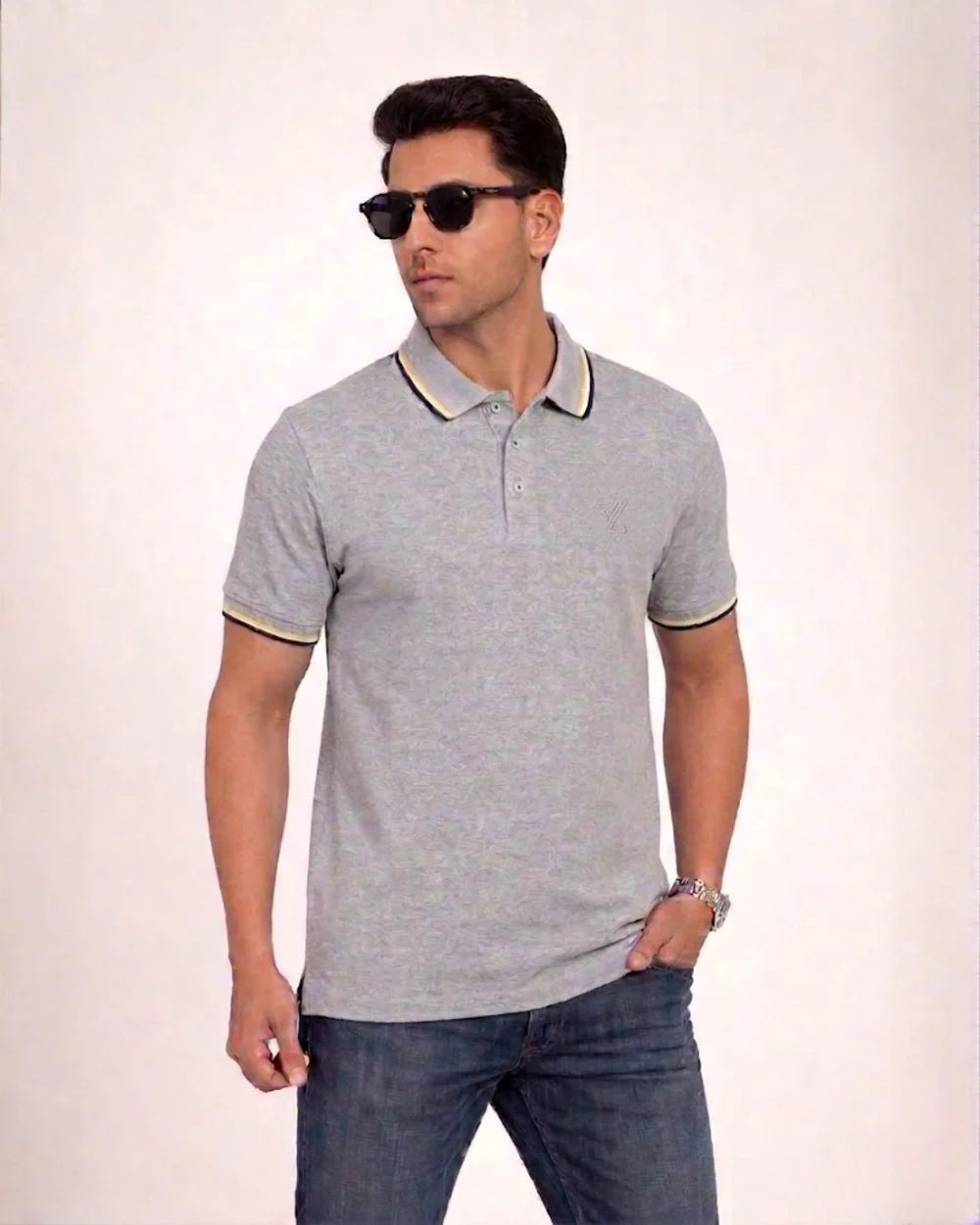 Zybe Grey Elite Polo