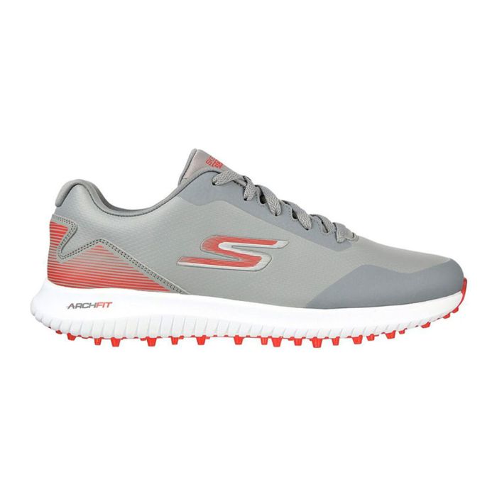 Skechers Men's Max 2 Md Spikeless Golf Shoes - Gray/Red